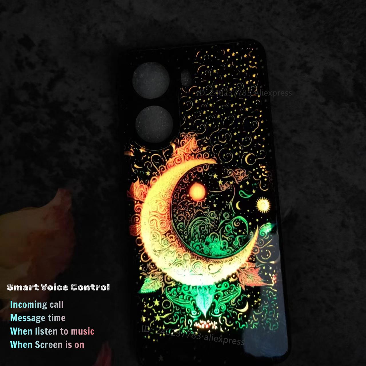 For Redmi Note 14 13 12 Pro Starry Night Sky Colorful Luminous Phone Case For Xiaomi POCO F7 X7 X6 X5 F6 F5 Pro LED Glow Capa