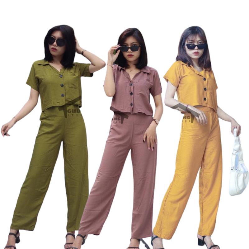 Set Crop Alexa BALI Lengan Pendek.