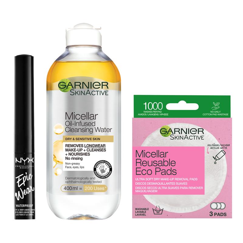NYX Professional Makeup X Garnier Set - Epic Wear Liner Black, Micell…