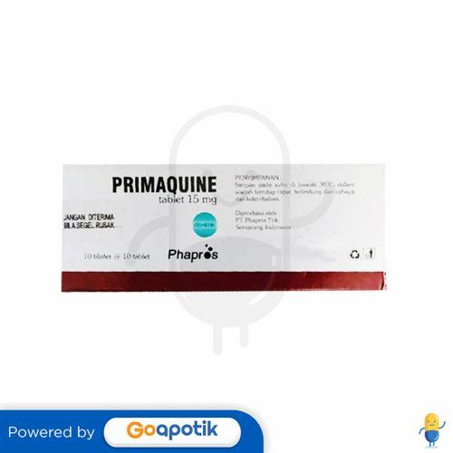 PRIMAQUINE PHAPROS 15 MG BOX 100 TABLET