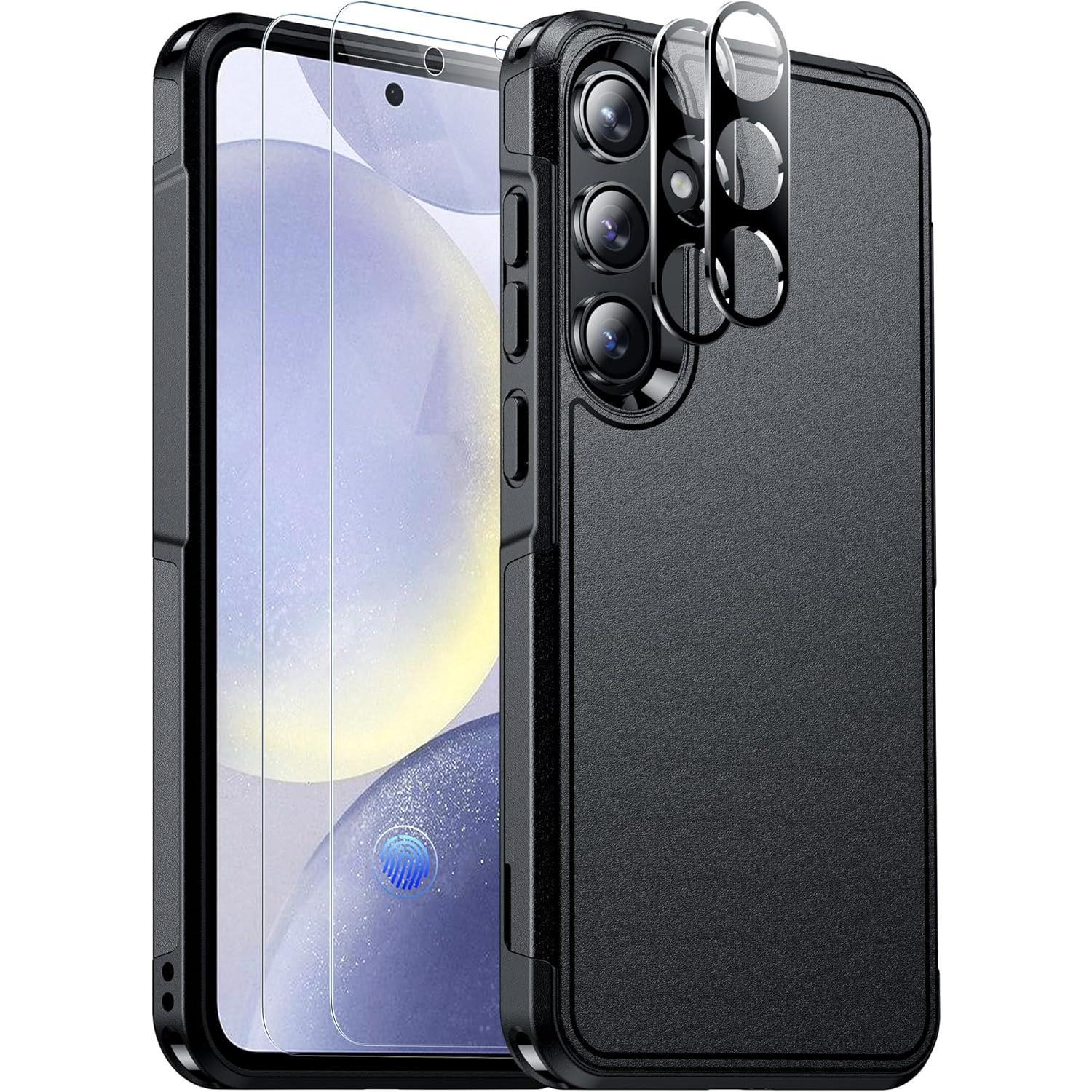 SPIDERCASE Designed for Samsung Galaxy S24 Plus Case, [10 FT Military Grade Drop Protection] Heavy Duty Shockproof Phone Case for Galaxy S24 Plus 6.7 inch, Black