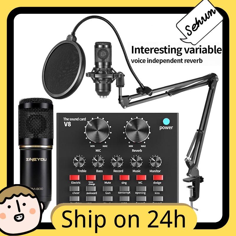 Sehun Zingyou BM800 V8 Set Mic Professional Condenser Studio Recordin…
