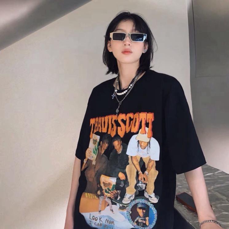 Áo phông, áo Thun tay lỡ form rộng TRAVIS SCOTT Nam Nữ