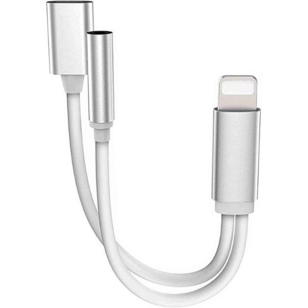 Headphone Adapter for iPhone 2-in-1 Dongle Splitter Jack AUX Audio 3.…
