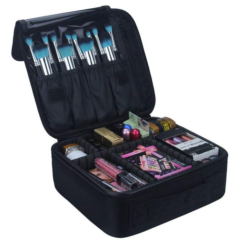 Travel Makeup Train Case Makeup Cosmetic Case Organizer Portable Arti…