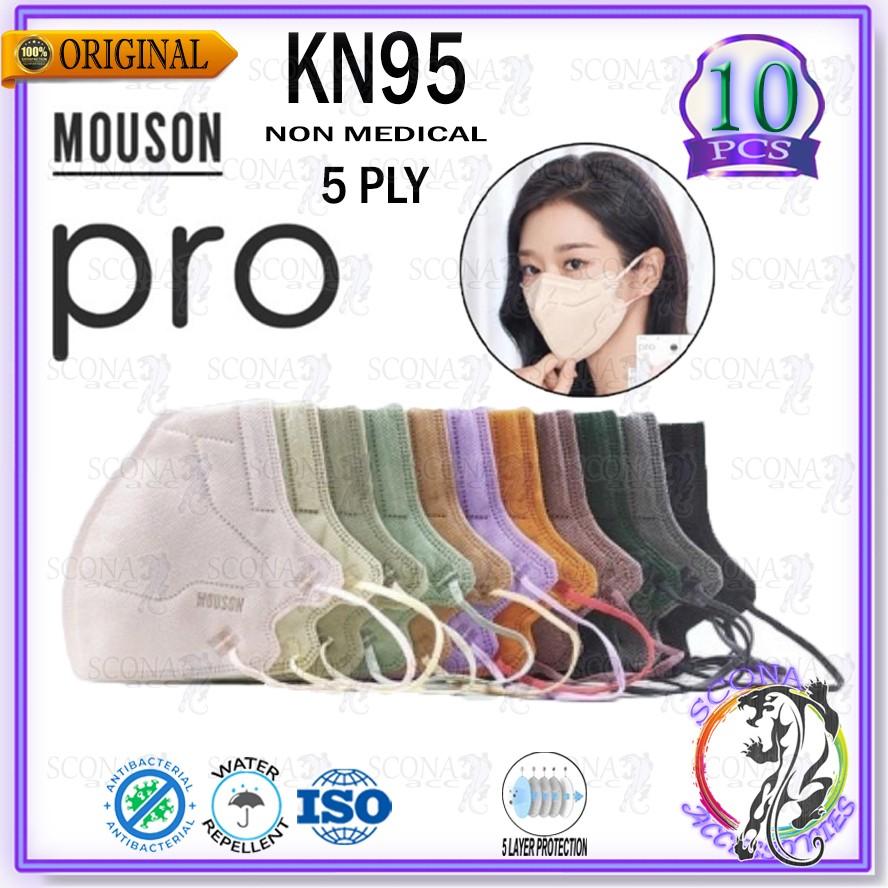 10PCS Masker KN95 Pro Mouson 5D 5Ply - Putih