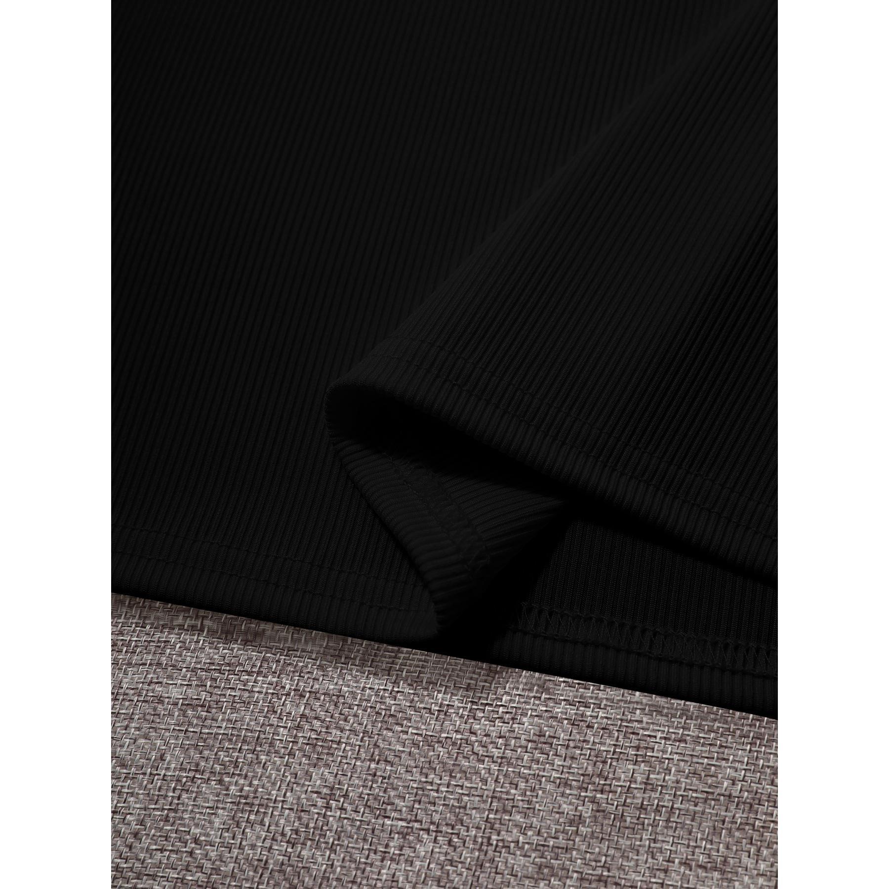 Top corto sin mangas con panel de malla para mujer_voghion.com