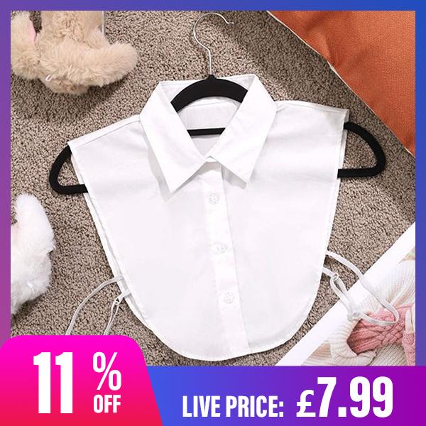 6/1 - Women Half Shirt Blouse Top Detachable Fake Collar