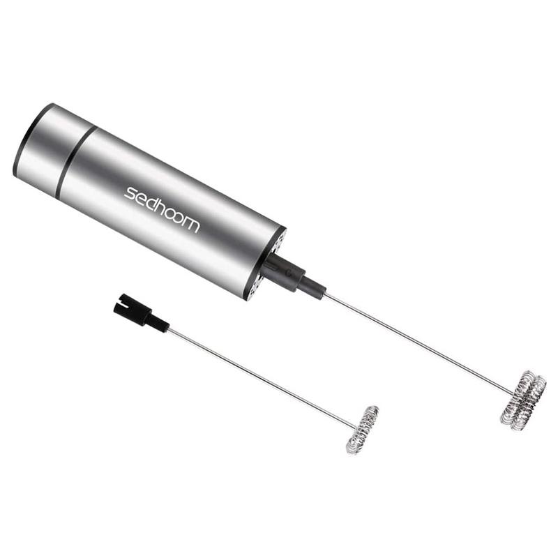 Milk Frother Handheld Coffee Frother Double Powerful Electric Foam Ma…