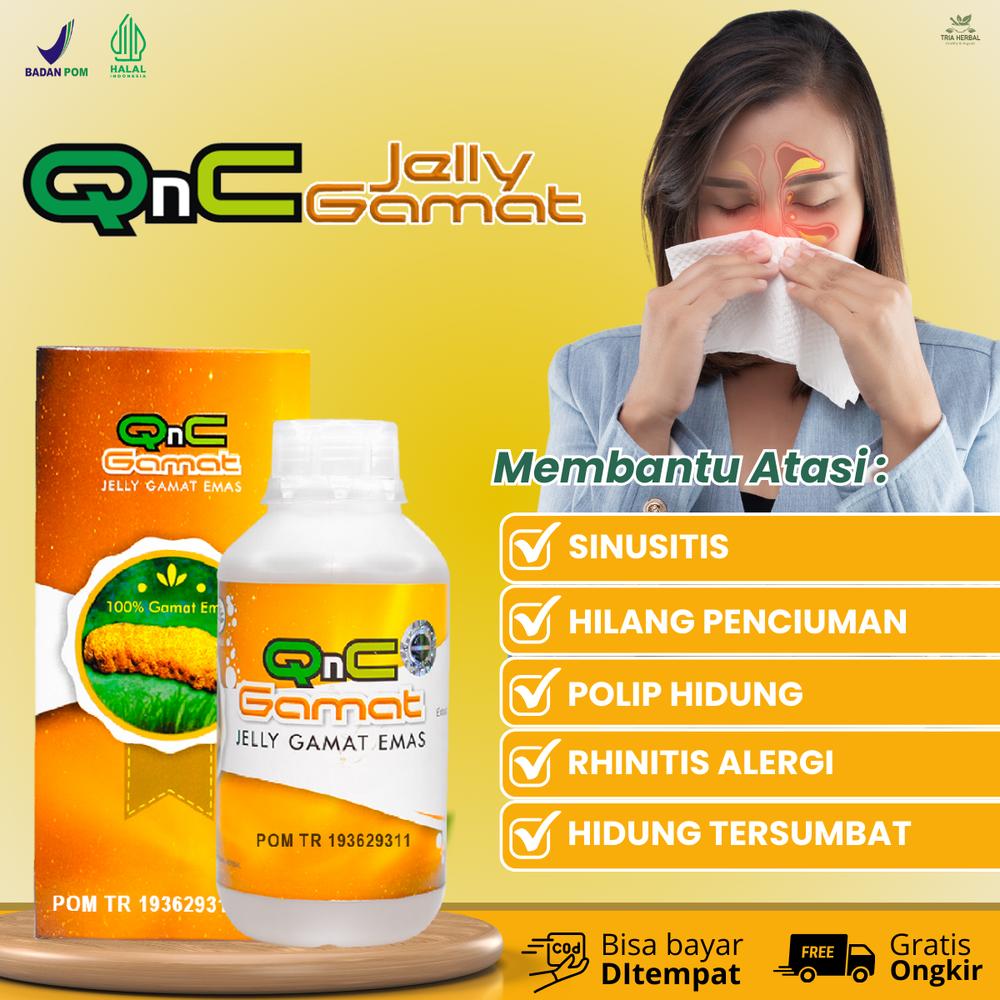 QNC JELLY GAMAT - Atasi Sinusitis, Pilek Menahun, Polip Hidung, Hidung Sering Tersumbat Mampet, Rhinitis Alergi Untuk Anak dan Dewasa