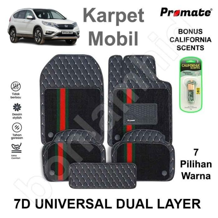 Karpet 7D Crv Gen 4 Promate Leather Universal 2 Baris Garansi - All Black - All Black