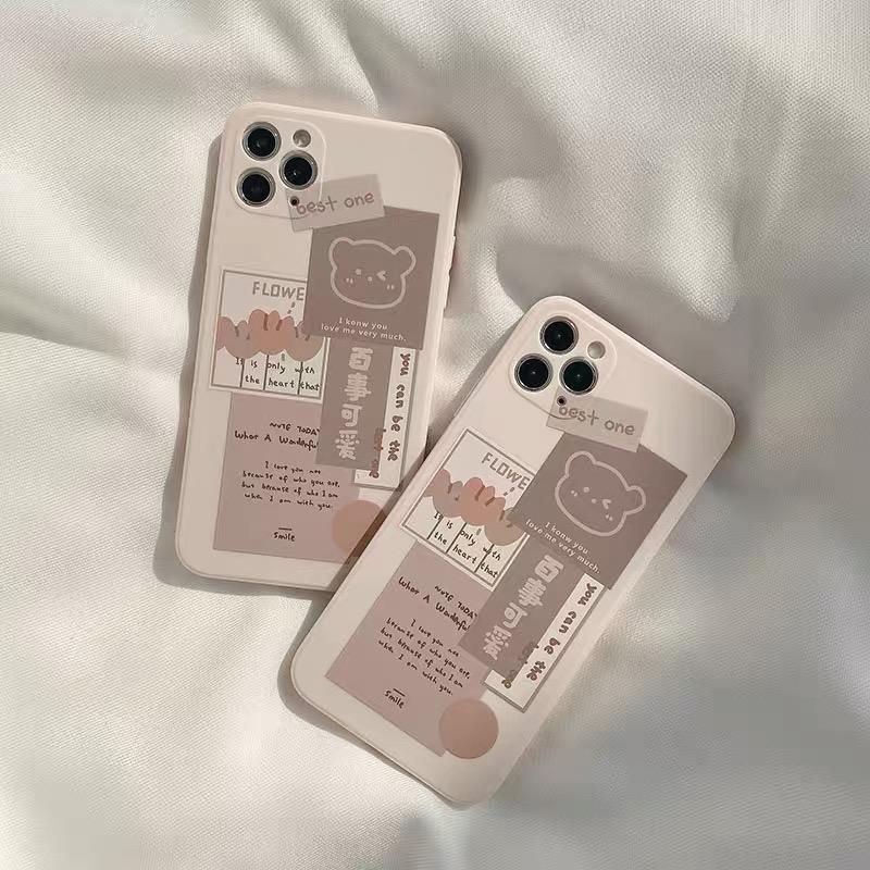 Cute Bear Case Full Cover Camera Protection Soft TPU Case For iPhone …