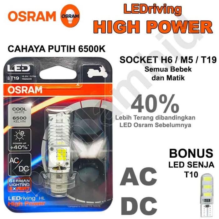Lampu Motor LED OSRAM FINO 115 (putih) Bohlam H6 M5 T19 AC DC - 7035CW