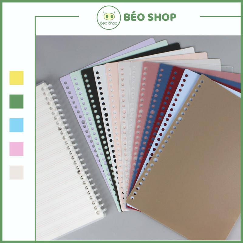 Bìa sổ còng nhiều màu A4 A5 B5 Béo shop bìa nhựa loại dày 0.65mm đã đ…