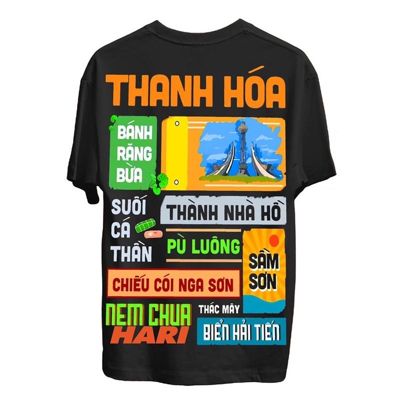 Áo thun THANH HÓA tên tỉnh thành địa  local brand  phông cổ tròn tay …