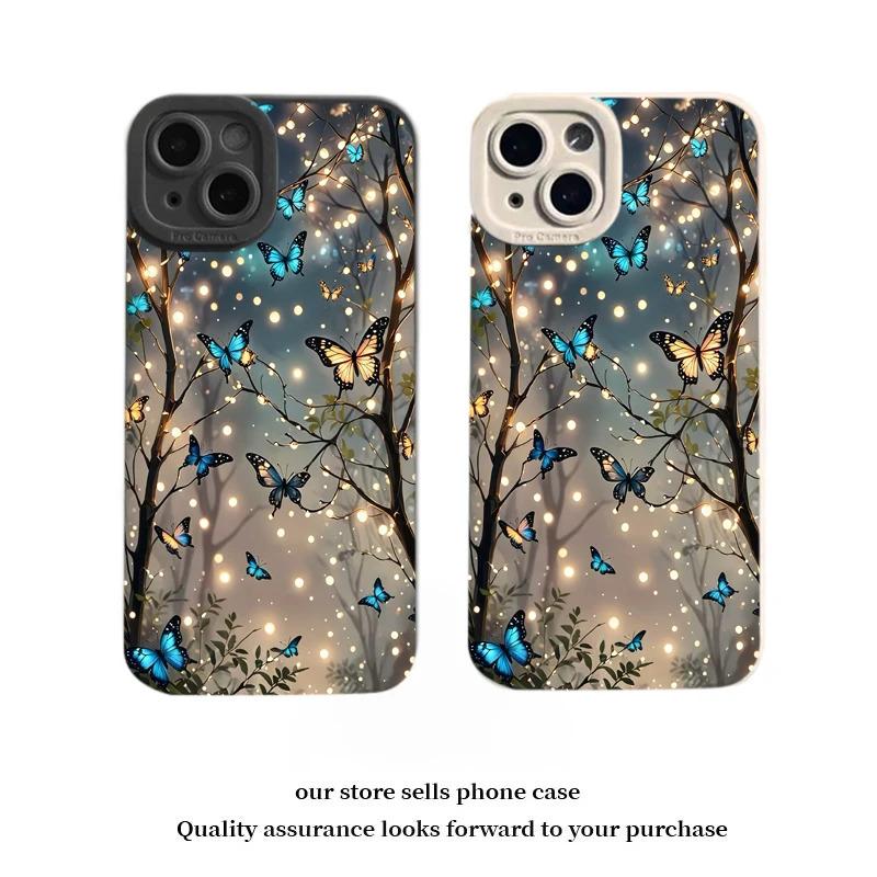 Glow In The Dark Butterfly Phone Case For Samsung Galaxy S25 S24FE S23Plus S22Ultra S21 S20 S10 Soft Silicone Cover-CoolChinaGoods