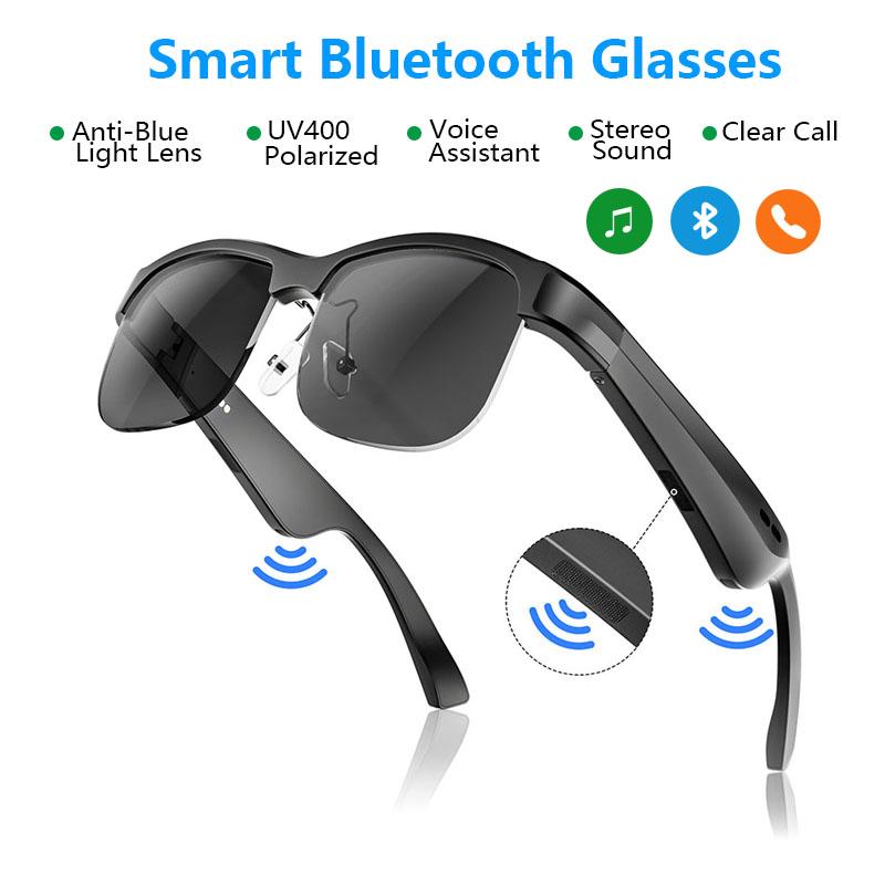 Smart Bluetooth Glasses Headset Intelligence Color-Changing Sunglasses UV Protection HD Call Voice Assistant Glasses for Travel