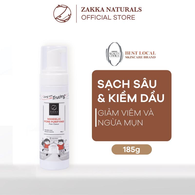 Sữa Rửa Mặt AHA BHA Zakka Naturals Làm Sạch, Ngăn Ngừa Mụn Mandelic P…