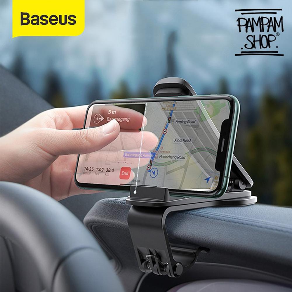 BASEUS Car Holder Big Mouth Car Mount Dashboard 360 Degree Mobile Phone Mount Mobil GPS - Hitam