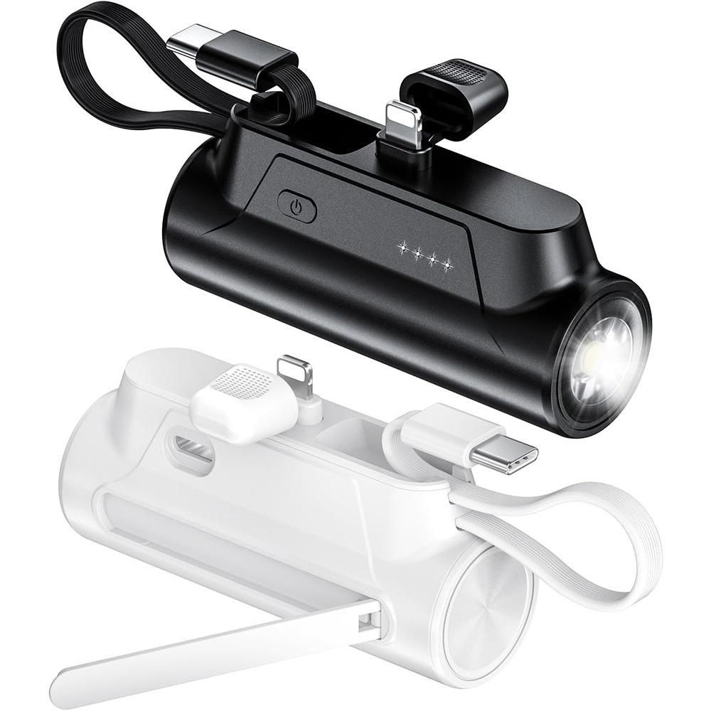 PSE/CE/ROHS certified capsule power bank with its own cable Small portable pocket power bank L9