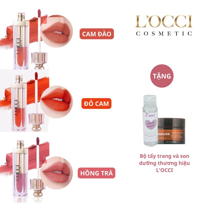 BỘ 3 SON L'OCCI LIPSTICK – “Bền màu sau cả 24h”  ( Cam Đào + Đỏ Cam +…