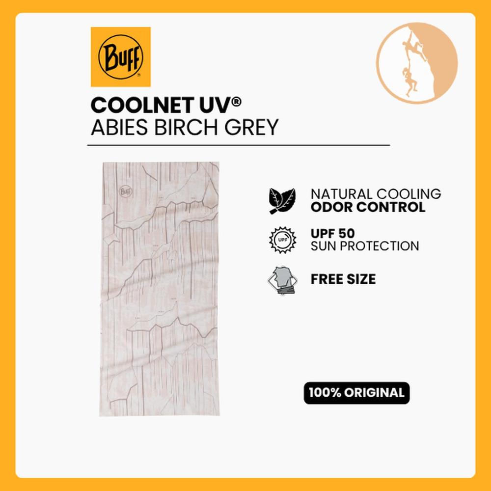 Buff CoolNet UV® Neckwear Abies Birch Grey