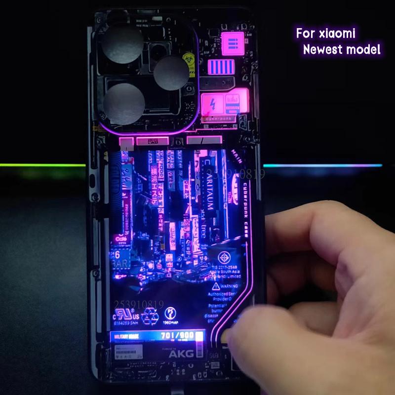For Xiaomi Poco F6 Pro F6 F5 Poco X7 X6 X5 M6 Pro M5S Light Up Led Flash Case For Redmi Note 14 13 12 Pro 11s Shine Anime Cover