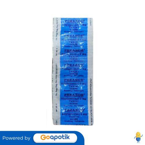PREABOR 5 MG STRIP 10 TABLET