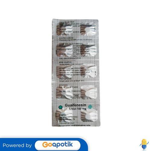 GUAIFENESIN TRIFA 100 MG STRIP 10 TABLET