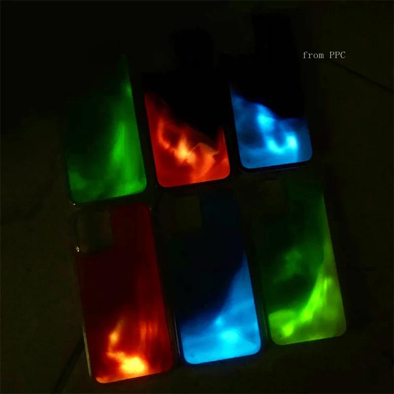 Moving Sand Luminous Phone Case 16 Cover for iPhone 14 15 Pro Max Shell Glow in Dark Liquid Glitter Quicksand Hard Fundas Coque
