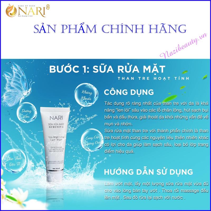 Sữa Rửa Mặt Than Tre Chính Hãng Nari