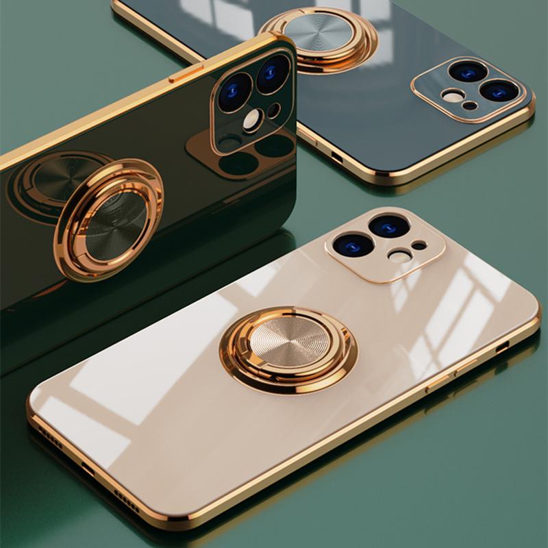 SweetyMade Luxury Plating Silicone Case For iPhone 12 11 Pro Max Plai…