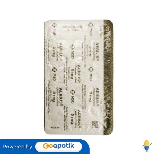 AERIUS 5 MG STRIP 15 TABLET