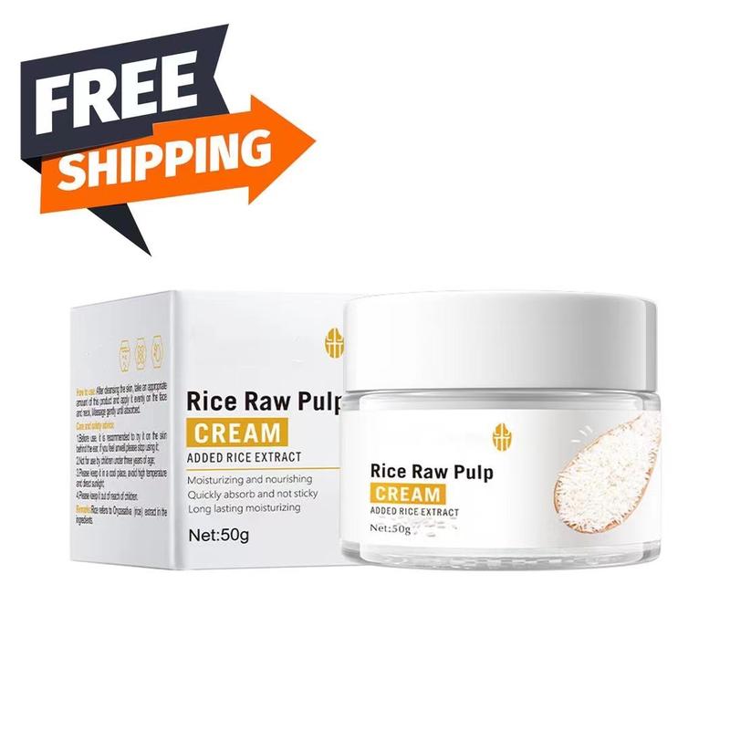 【ซื้อ 4 แถม 1 ฟรี】 ครีม Rice Raw Pulp Cream Whitening All Skin Types …