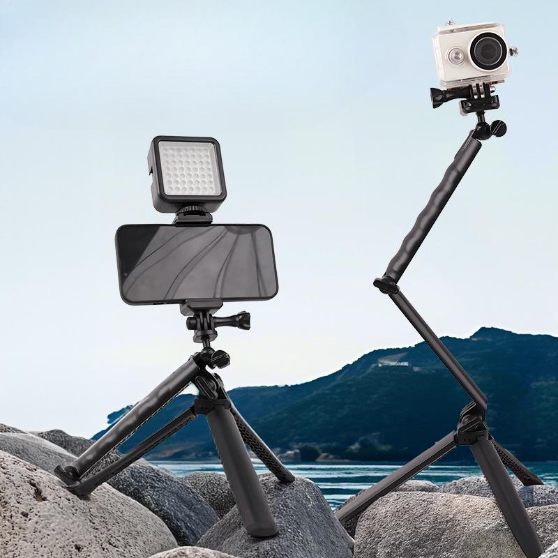 Statief Magic Arm Opvouwbare Drievoudige Verstelbare Arm voor GoPro12 Sportcamera 3-weg Beugel Drievoudige Selfie Stick Camping Feest_voghion.com