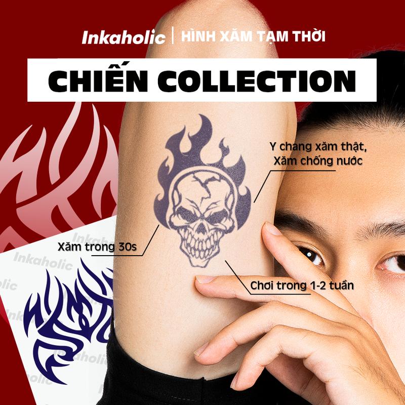 [Chiến Collection] Hình xăm dán tạm thời Inkaholic 15 ngày, xăm trong…