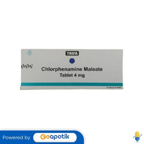 CHLORPHENAMINE MALEATE TRIFA 4 MG BOX 100 TABLET