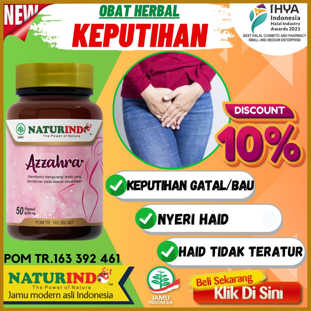 Naturindo Jamu Herbal Keputihan Wanita Kapsul Mengatasi Keputihan Berlebih Gatal Nyeri Haid Tidak Teratur