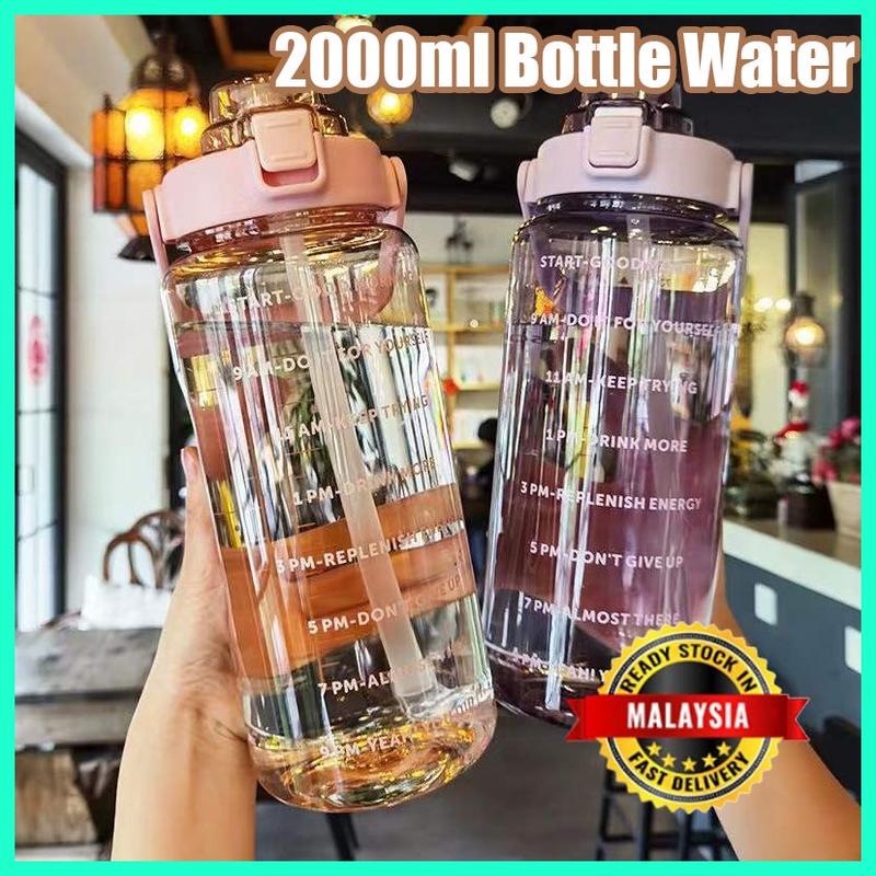 Free STICKER]Large Capacity 2000ml Transparent Big Water Bottle With …