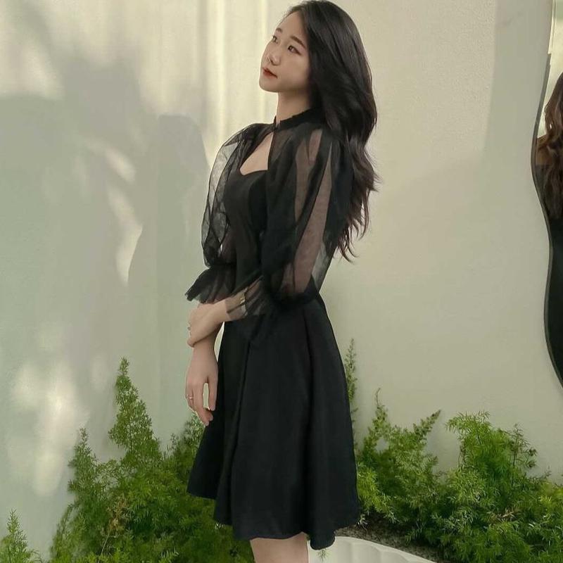 DARK KNIGHT DRESS - VÁY HỞ CỔ - V0030
