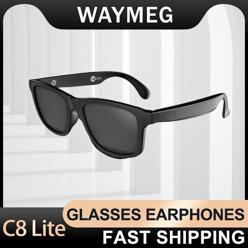 Lecoo C8 Lite Sunglasses Earphone Bluetooth 5.3 Outdoor Smart Glasses Music HiFi HD Call Eyeglasses Anti Blue Wireless Driving
