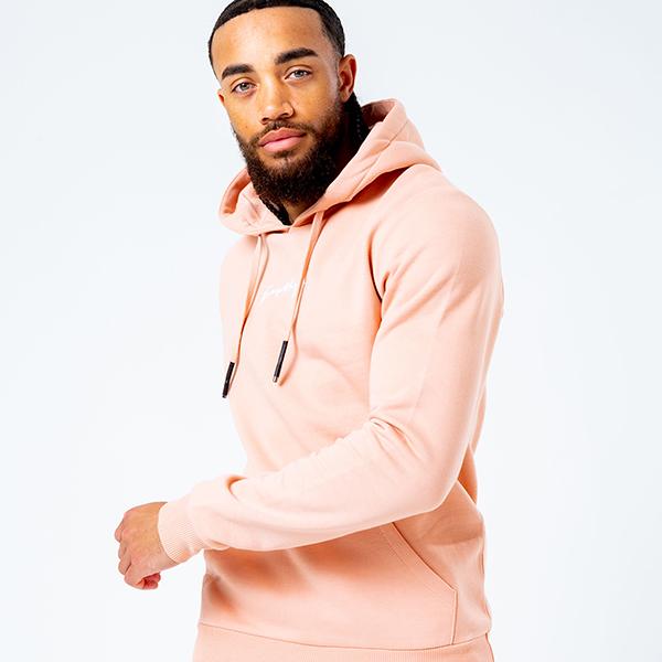HYPE PINK SCRIBBLE MEN'S PULLOVER HOODIE