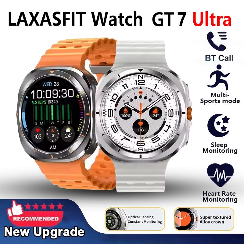 LAXASFIT New GT7 Ultra 1.52-inch HD Large Screen Bluetooth Talk Sports Fitness Smart Watch Men Women Watch Holiday Gift