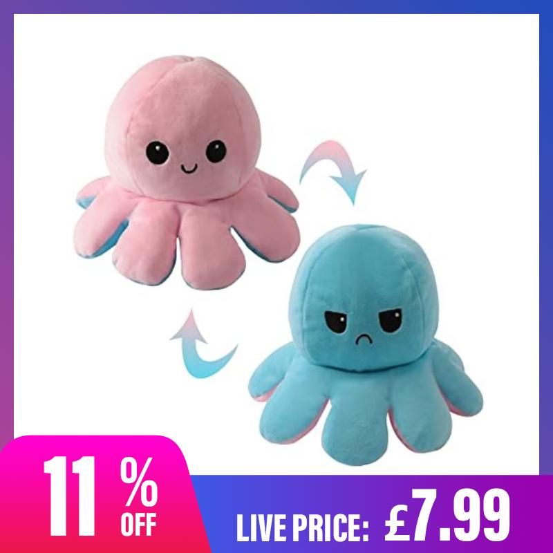 6/1  Cute Octopus Baby Toys 0 3 6 9 12 18 Months, Double-Sided Flip S…