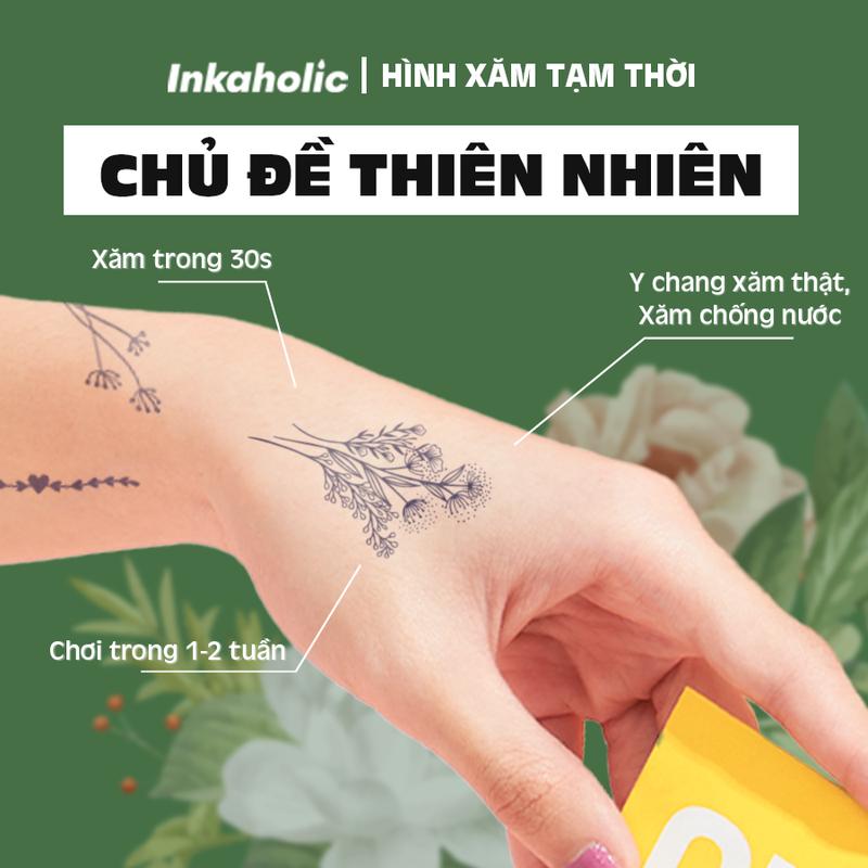 [Thiên nhiên Collection] - BST hình xăm cỏ cây hoa lá Inkaholic - các…