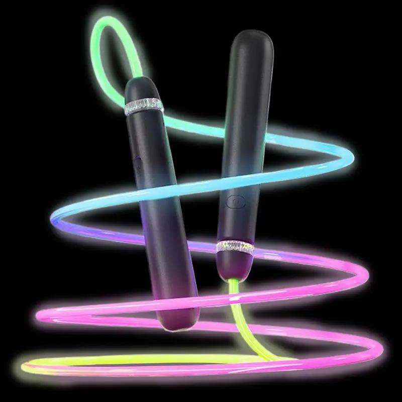 LED Light Up Jump Rope LED Flashing Exercise Skipping Rope Sports Light Up Adjustable Luminous Toy For Boys And Girls