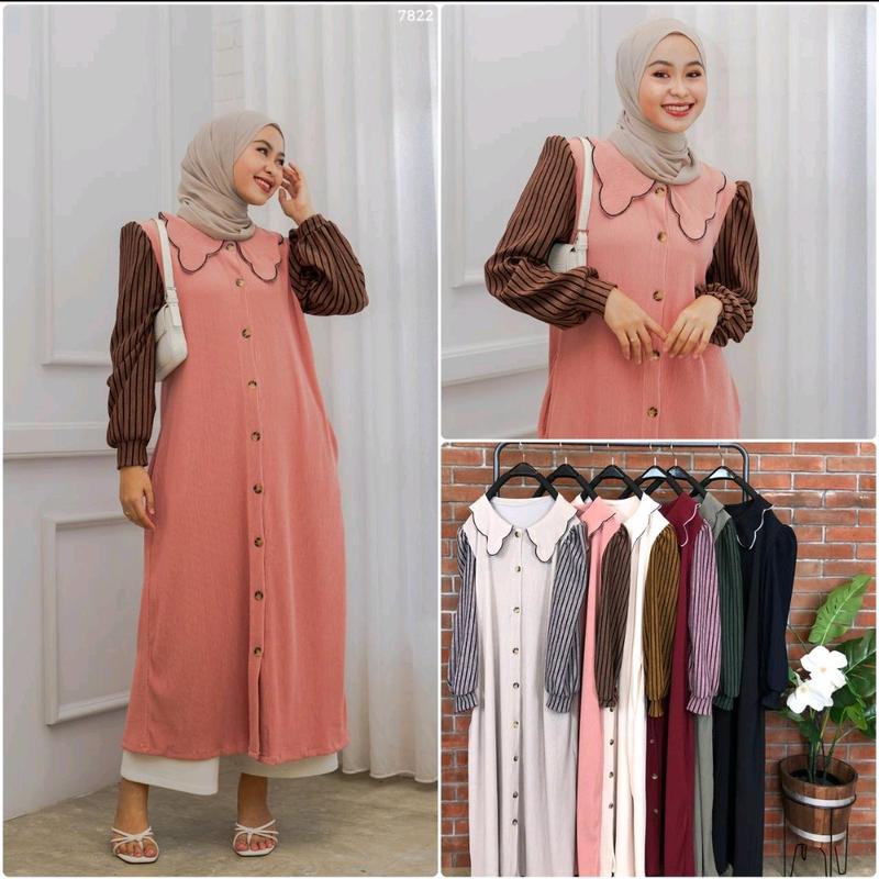 midi dress kombinasi