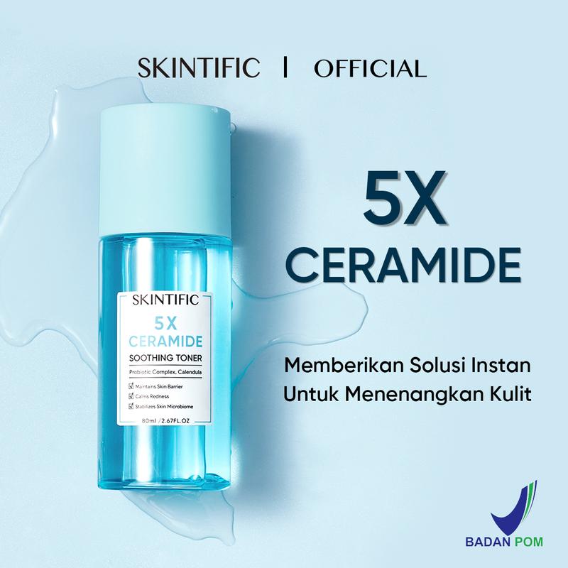 【Ready Stock】SKINTIFIC 5X Ceramide Soothing Toner 80ml