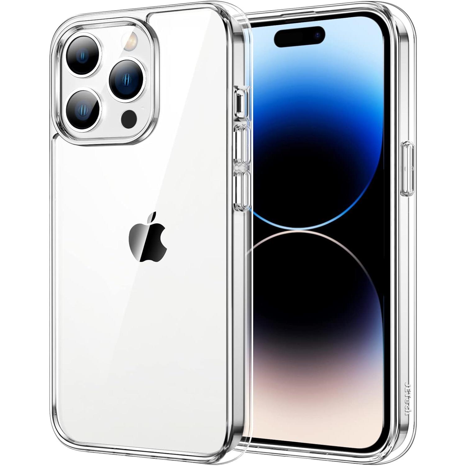 JETech Case for iPhone 14 Pro Max 6.7-Inch, Non-Yellowing Shockproof Phone Bumper Cover, Anti-Scratch Clear Back (Clear)