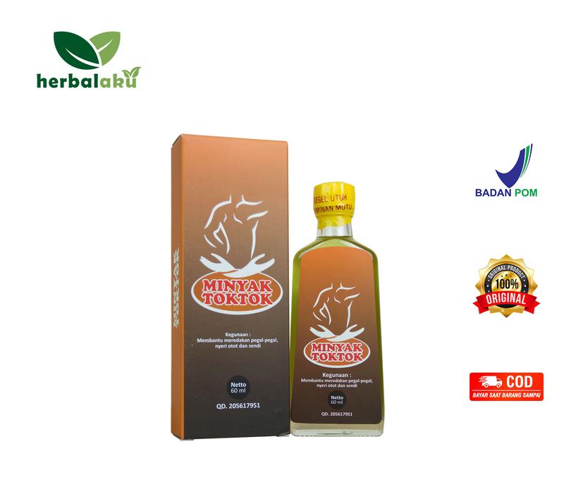 Herbalaku / Minyak Urut Toktok / Nyeri Otot Sendi Pegal Linu 60 ml